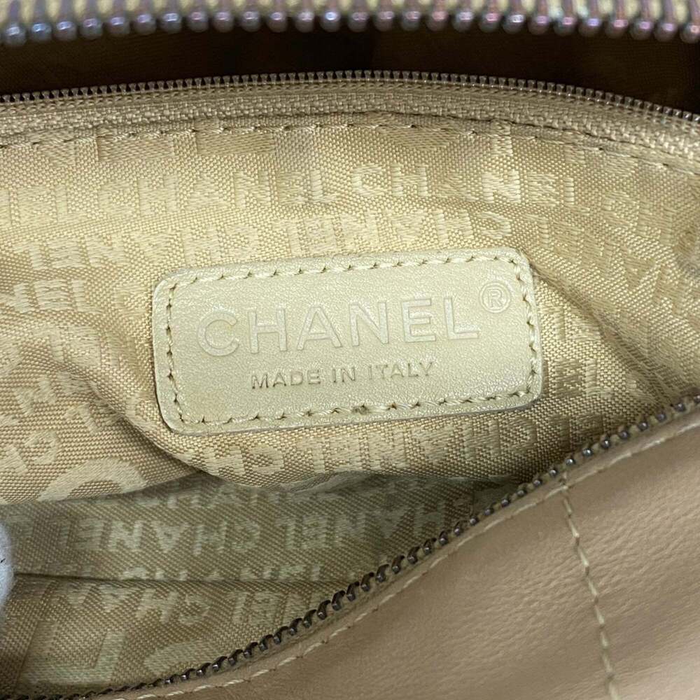 Chanel Chocobar Handbag, Beige Lambskin, Women's - Picture 5 of 12